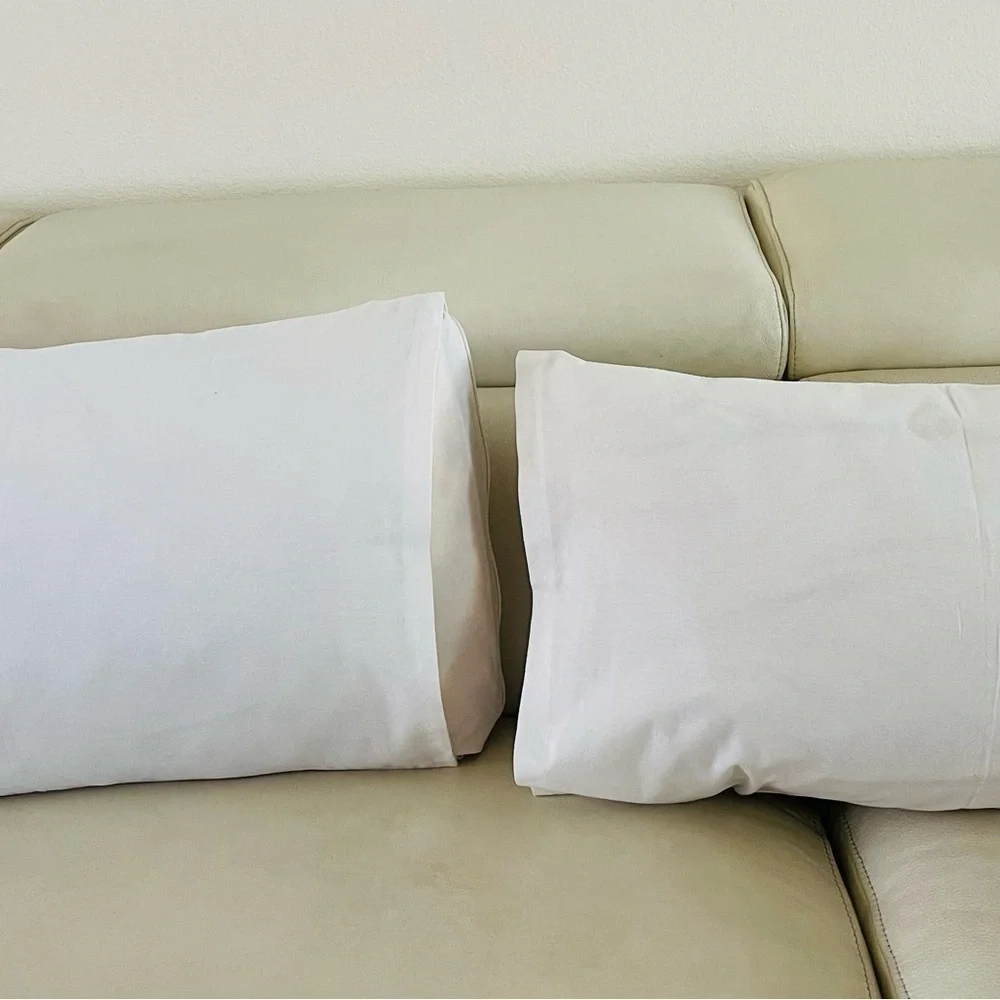 Floral Embroidered White Throw Pillows 17/26 inches